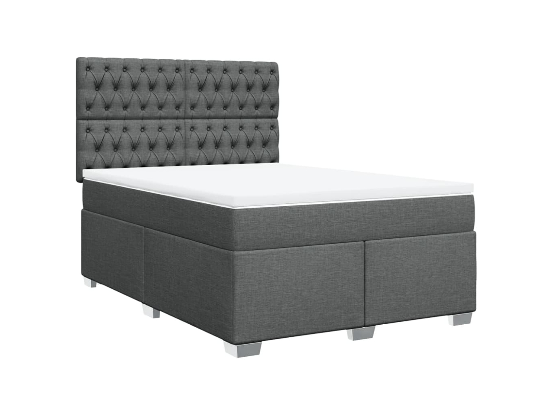Box Spring Bed, Box Spring Beds Vidaxl Cinzeto Tecido (160 X 200 Cm)