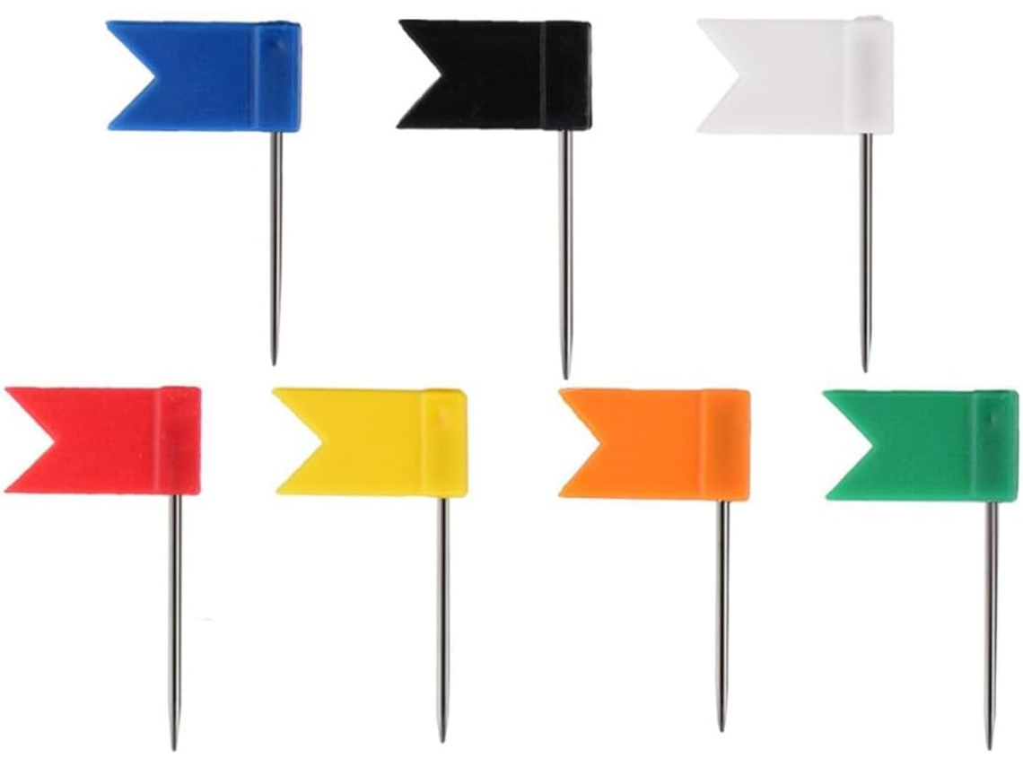 160 Tachinhas Com Bandeiras Para Mapas E Quadrados De Cortiça, Tachinhas De Plástico E Metal Para Marcar Viagens