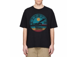 Rockinstone Back To The Future Movie Circular Time Black Adult T-shirt Size:m