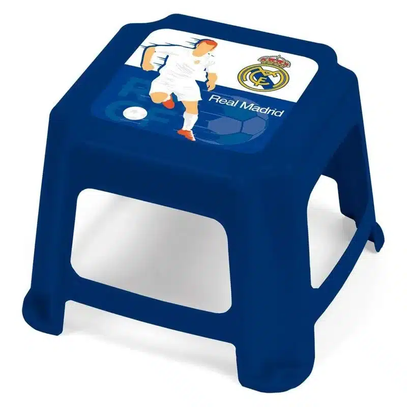 Taburete Bajo Azul Real Madrid Cf Apliable 27x27x21cm Rm13733 Arditex Arditexp24