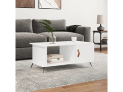 Vidaxl Mesa De Centro 90x50x40 Cm Madeira Processada Branco