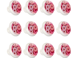 Puxadores E Botões Redondos Para Gavetas Armários, Conjunto De 12 Peças, Com Desenhos De Donuts Coloridos, Ideais Para