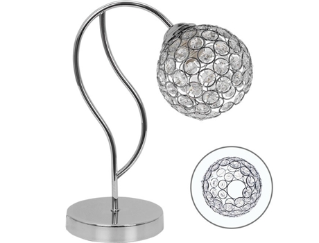 Candeeiro de Mesa Balbina 1Xe27 C.15Xl.27Xalt.35Cm Cromado FERRIMEX