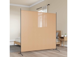 Vidaxl Divisória De Quarto De Painel Único Bege 175 X 180 Cm Tecido