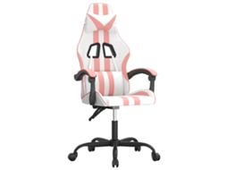 Conjunto 1 Cadeira De Gaming Vidaxl Cor-de-rosa Couro Sintético (57.5 X 59.5 X 131 Cm)