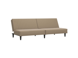 Sofá cama 2 lugares Couro Artificial Cappuccino MAISON EXCLUSIVE