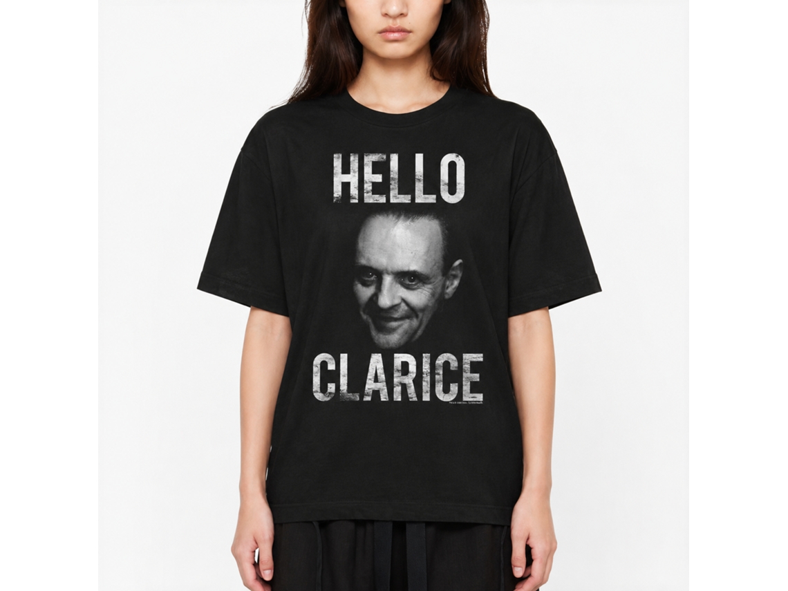 Rockinstone Silence Of The Lambs Movie Hello Clarice Black Adult T-shirt Size:s