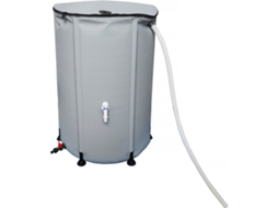 Coletor De Água Em Pvc Flexível 250 L Cinza Habitat Et Jardin