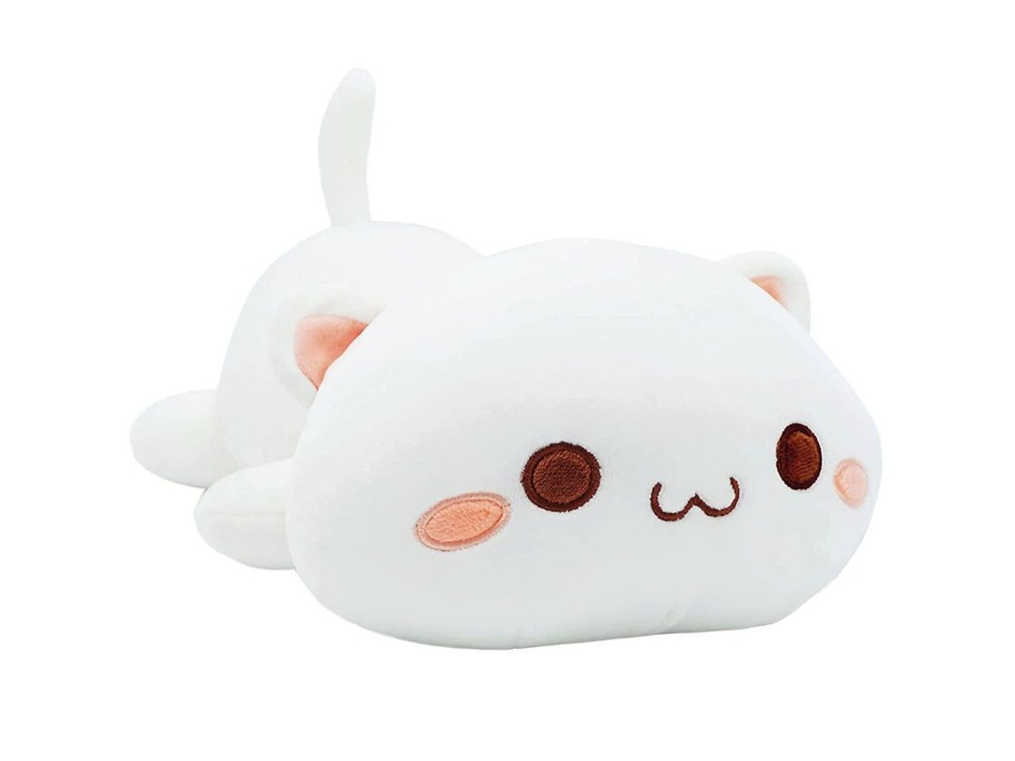 2026-linjou Peluche Gatito Bonito, Almofada De Peluche Para Crianças (branco, 50cm)