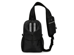 Mochila Transversal Leve À Prova D'água com Múltiplos Bolsos