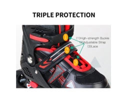 Patins de Linha Ajustáveis com Rodas Iluminadas para Crianças e Jovens | S/MARCA