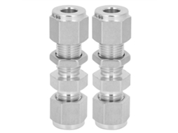 2 Piezas Conector De Parede De Compressão Aço Inoxidável 316 Com Doble Ferrulo Acessório Ф8
