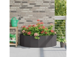 Vidaxl Floreira Preto 120 X 60 X 35 Cm Aço