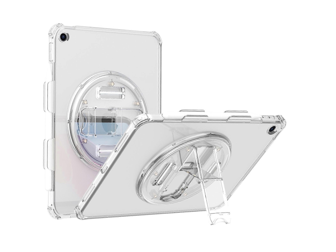 Capa Para Ipad 10.2 Polegadas, Com Suporte E Alça Giratória, Tpu+pcmulticolorstyle Transparent White