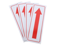 Placas de Seta Vermelha Secfou, 4 Peças, Feitas de Liga de Alumínio, Placas Direcionais Duráveis com Proteção Uv Es Às CHABERLU