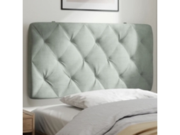 Vidaxl Almofadão De Cabeceira 100 Cm Veludo Cinzento-claro