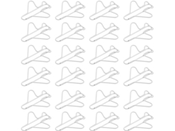 Clipes de papel pequenos de metal Magiclulu, com design criativo de avião em núcleos transparentes, 100 unidades para mesa