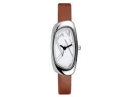 Reloj De Pared Unisex De Moda Casual Para Parejas 3colores Plata (marrón)