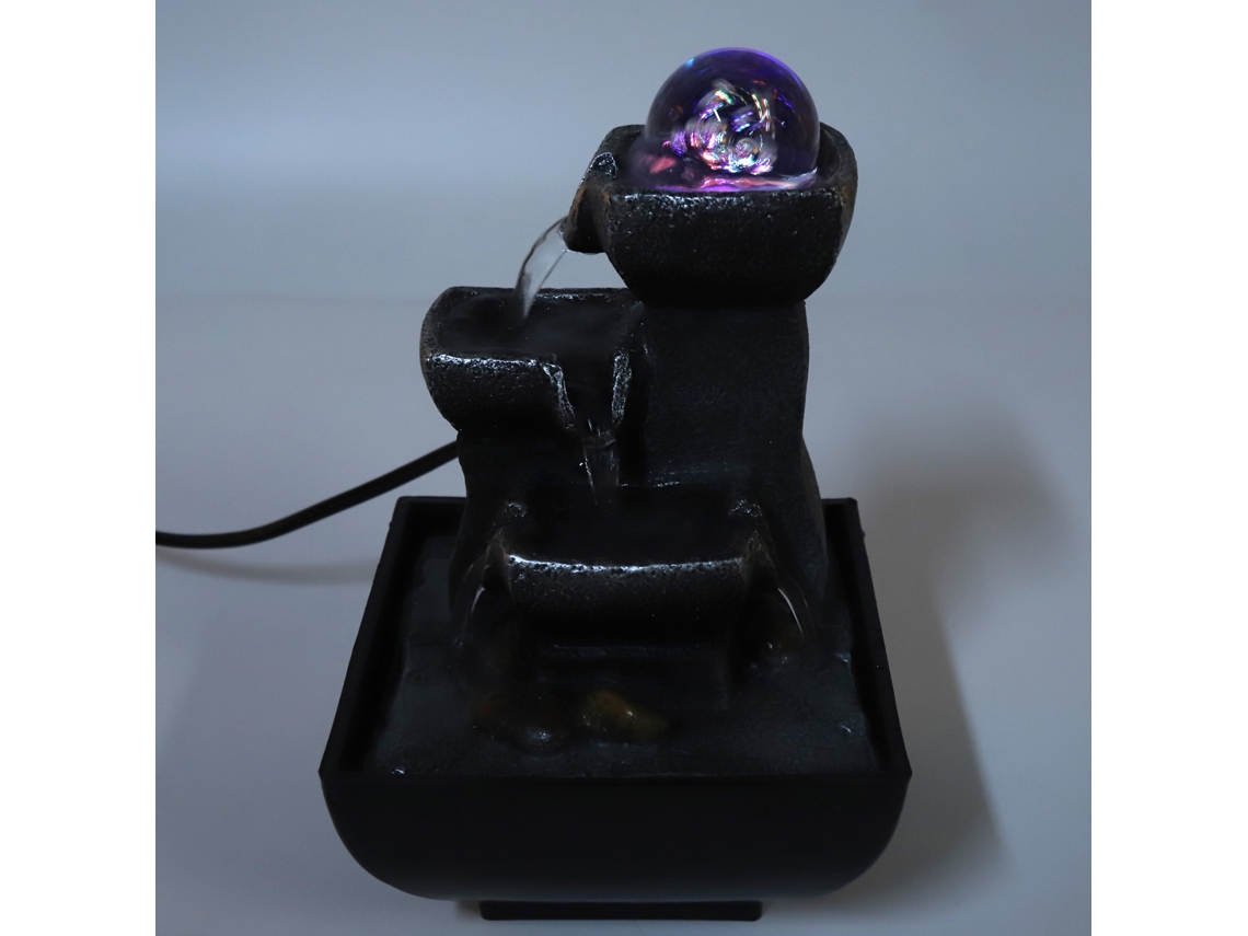 Desktop Water Flow Ornament (improves Air Humidity, Color Led) Eoocoo