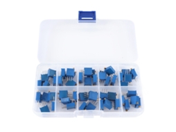 Kit De 50 Potenciômetros Ajustáveis 500 1k 2k 5k 10k 20k 50k 100k 200k 1m Ohm Resistor Variável