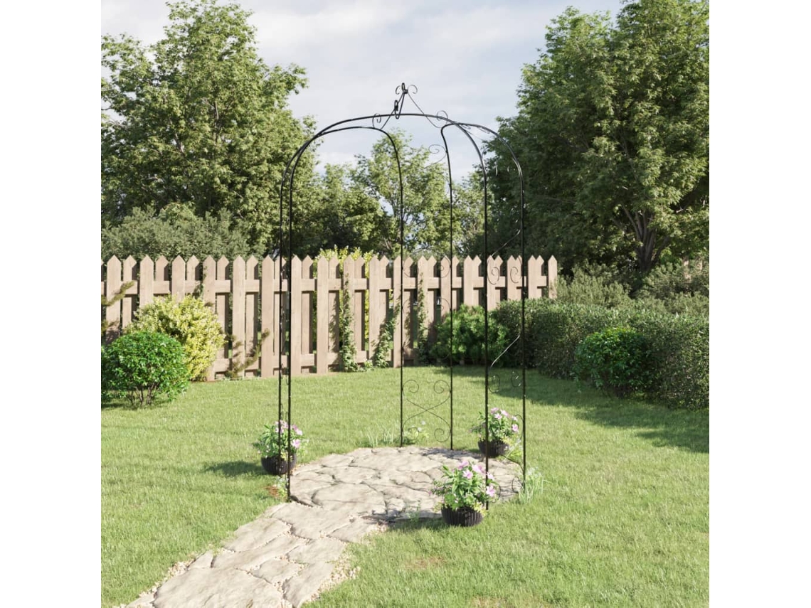 Arco De Jardim Ã˜180x255 Aã§o Preto Dkd Home Decor