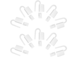 Clipes De Proteção Antiesmagamento Para Portas Com Gancho Giratório, 10 Unidades, Em Abs Branco, Para Segurança E Portas