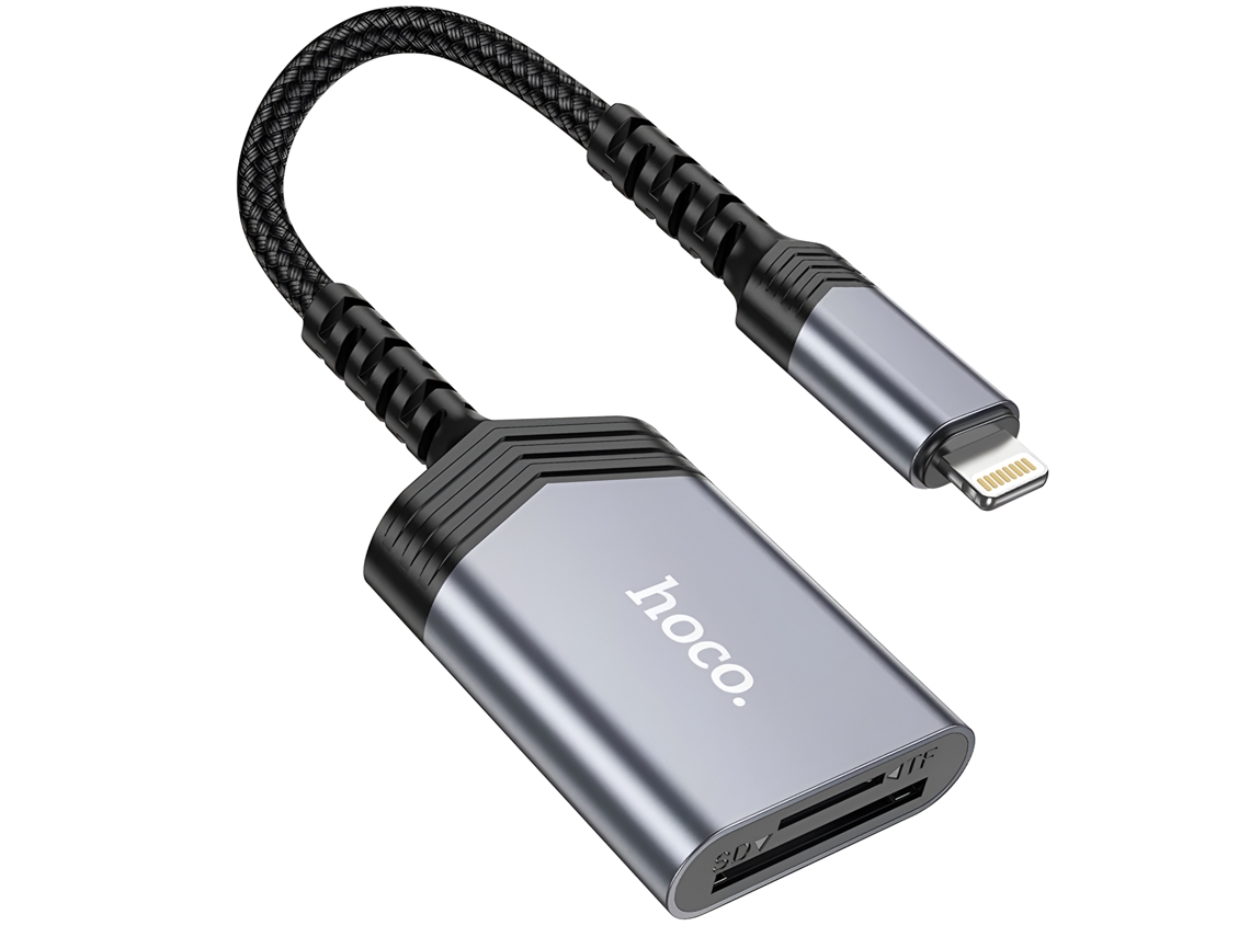 Adaptador Leitor Cartões Sd HOKO Cinzento