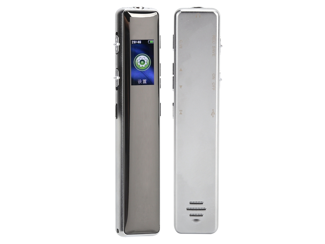 Gravador De Voz Digital Portátil Mini Com Reprodução Carregável 32gb Para Aulas Reuniões Entrevistas