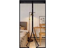 Porta Magnética Contra Insetos, Fechamento Automático, Cortina Anti-insetos, Moscas, Mosquitos, Com Ímãs, Sem Perfuração (120x210 Cm), Preta