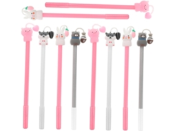 Conjunto De 10 Canetas Em Gel Com Tema De Animais Para Decoração