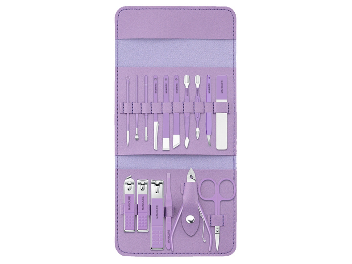 Conjunto Profissional De Cortador De Unhas Com Ferramentas De Manicure 16 Peças Estilo 3 ZMDECQNA