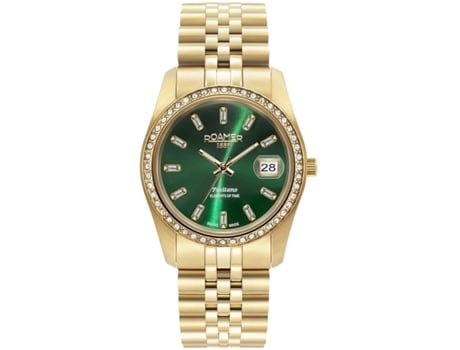 Relógio ROAMER Mulher (Aço Inoxidável - Dourado)