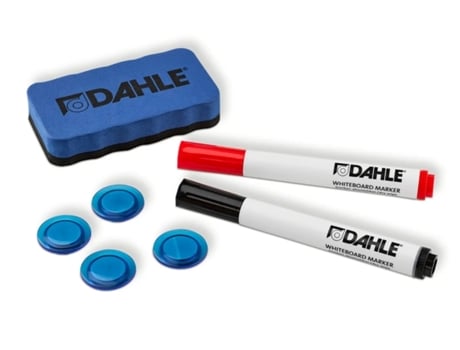 95140 Pacote Básico De 2 Marcadores Borracha Magnética 4 Ímãs Para Quadro Branco Dahle