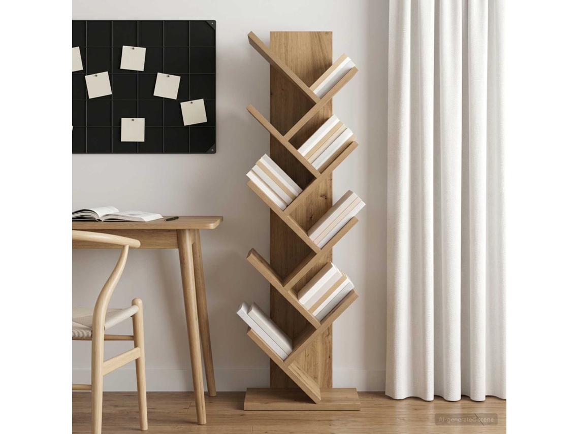 Vidaxl Estante De Livros Em Forma De Árvore Com 6 Prateleiras