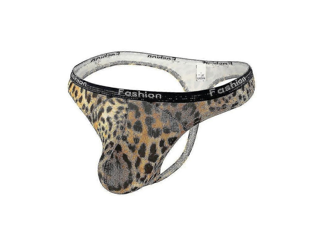 Braguitas T-back G-string Thongs Para Homem De Pantera Material Ester Amarillo L