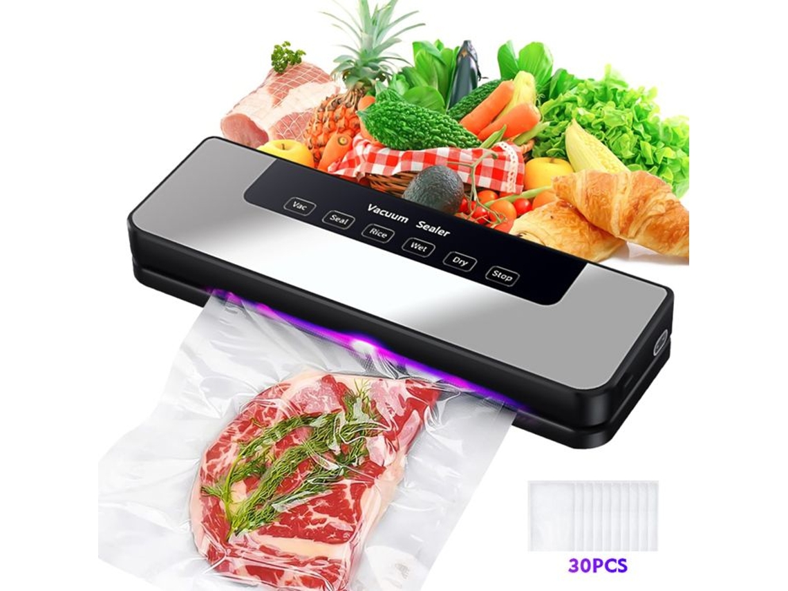 Seladora A Vácuo Para Alimentos, Seladora A Vácuo Para Alimentos Secos E Úmidos, A Automática Com 30 Sacos.