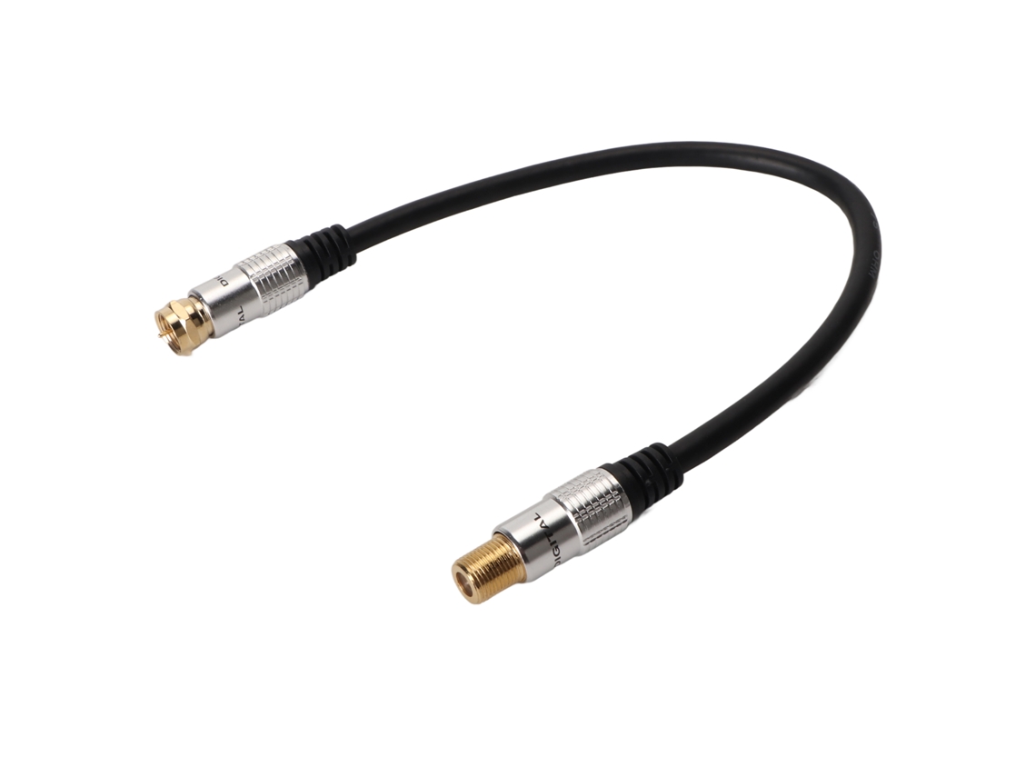 Mali cabo Coaxial F Tipo Macho para Fêmea com Conector Dourado para Hdtv Modem Receptor de Satélite Catv Sinal Digital