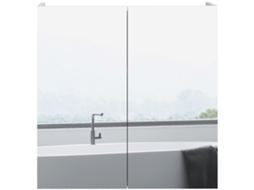 Armário de banheiro de parede com espelho, 2 portas, prateleiras ajustáveis, 60x15x60cm branco S/MARCA