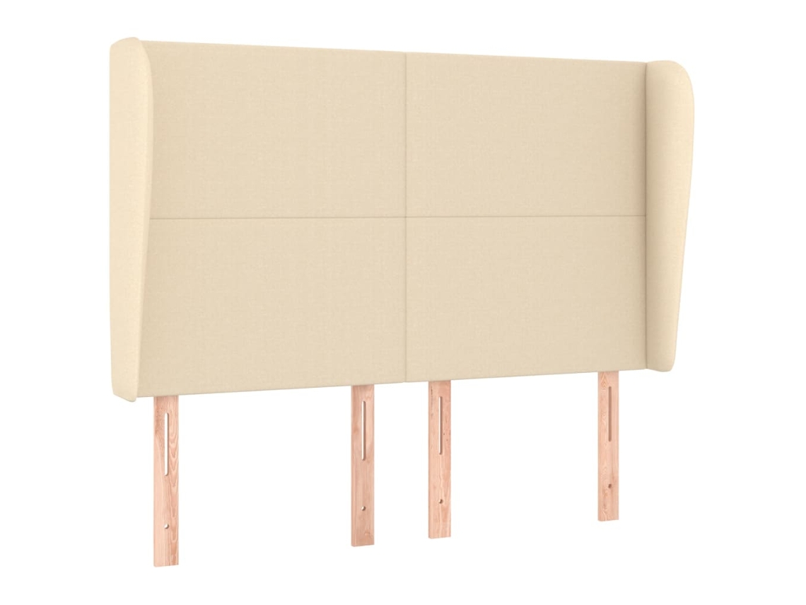 Cabeceira de Cama com Abas Tecido Creme MAISON EXCLUSIVE (147x23x118 cm)