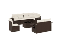 Garden Sofa Set, Garden Sofa Sets Vidaxl Marrom Rattan / Vime (n/a)