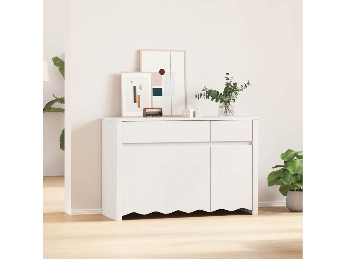 Vidaxl Buffet Com Gaveta Drammen Branco 114 X 43 X 75,5 Cm