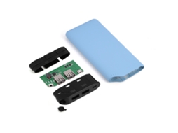 Capa de Carregador Portátil 6000mah, Carregamento Rápido com Dois Usb, Novo Molde Privado Azul Sh 17. EOOCOO