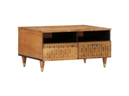 Vidaxl Mesa De Centro 80x54x40 Cm Madeira De Mangueira Maciça