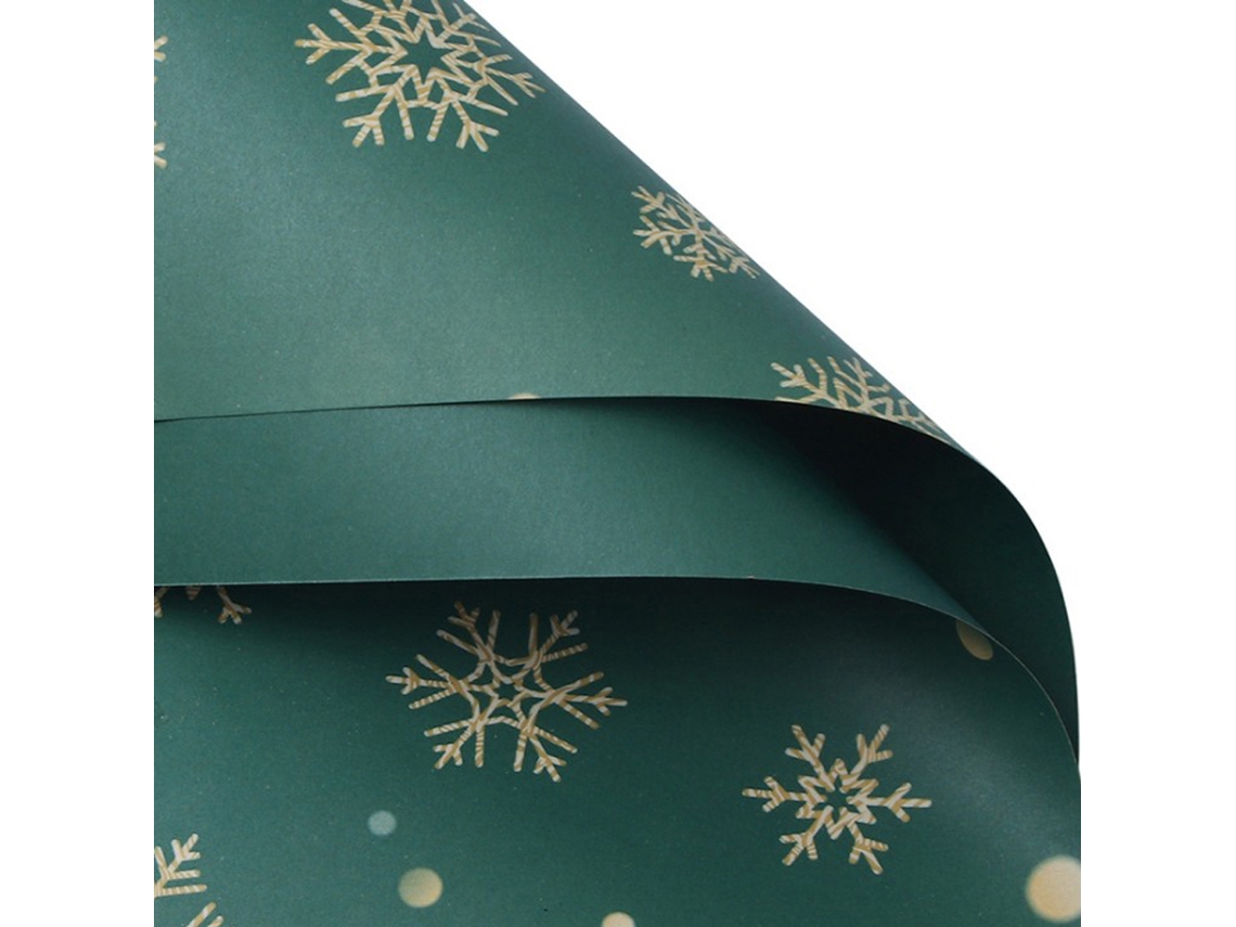 Papel Embrulho Natal Kraft Duas Faces Elementos Natalinos