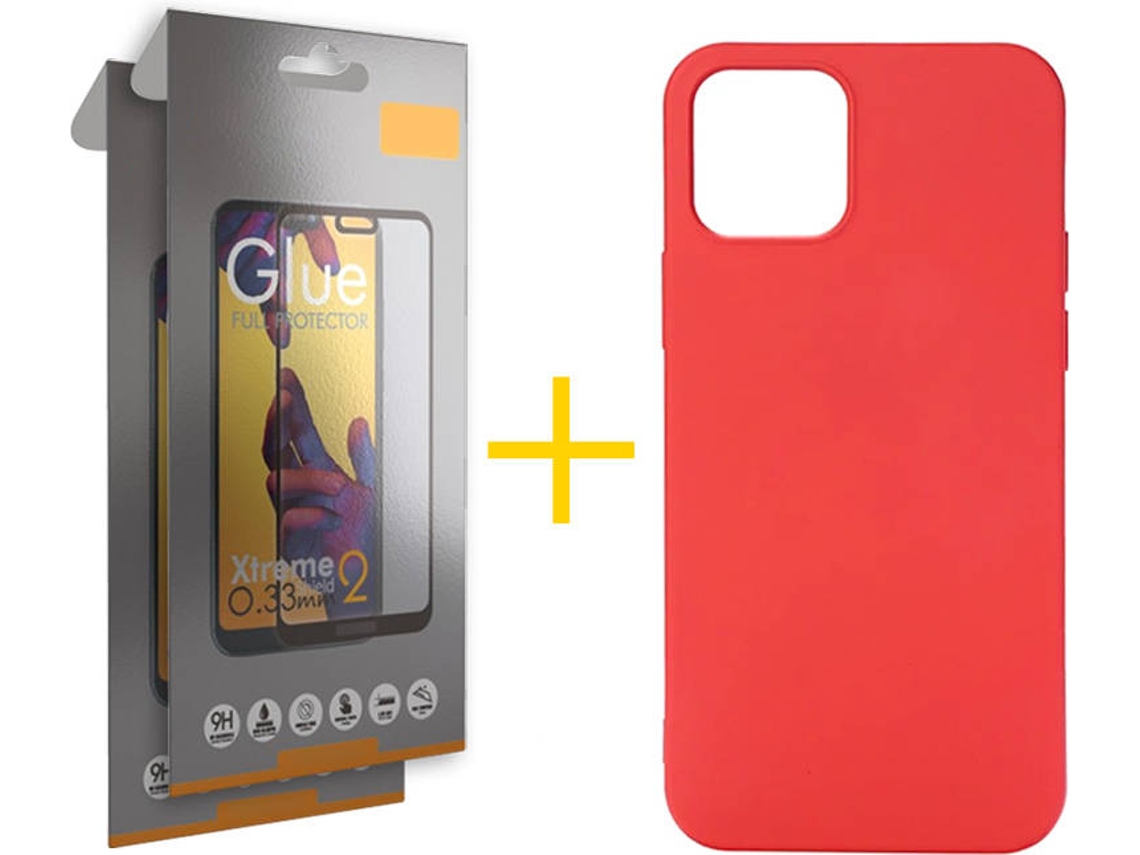 Kit Capa e 2 Películas Apple iPhone 11 Pro SKYHE Full Liso (Vermelho)