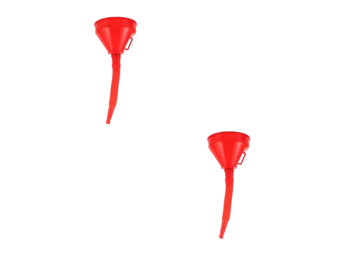 Conjunto de 2 funis de plástico grosso para Graxa, para tanques de gasolina e óleo.