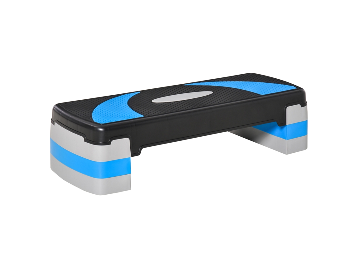 Stepper 3 níveis ajustável 80x31x20cm preto+azul claro+cinza BTFORUS