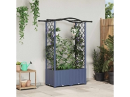 Vidaxl Cama Elevada Com Treliça E Telhado Cinzento 125 X 40 X 138 Cm