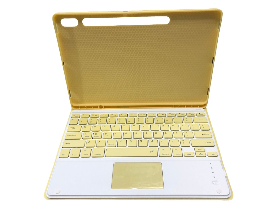 Capa de Teclado Bluetooth para Samsung Tab S8 Ultra 14.6 X900/X906, Teclado Bluetooth Touch Magic Keyboard, português, amarelo XIAOMOYU
