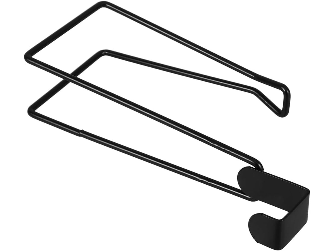 Suporte De Papel Higiênico Parede Em Ferro Preto Fosco Com Grande Capacidade E Design Compacto